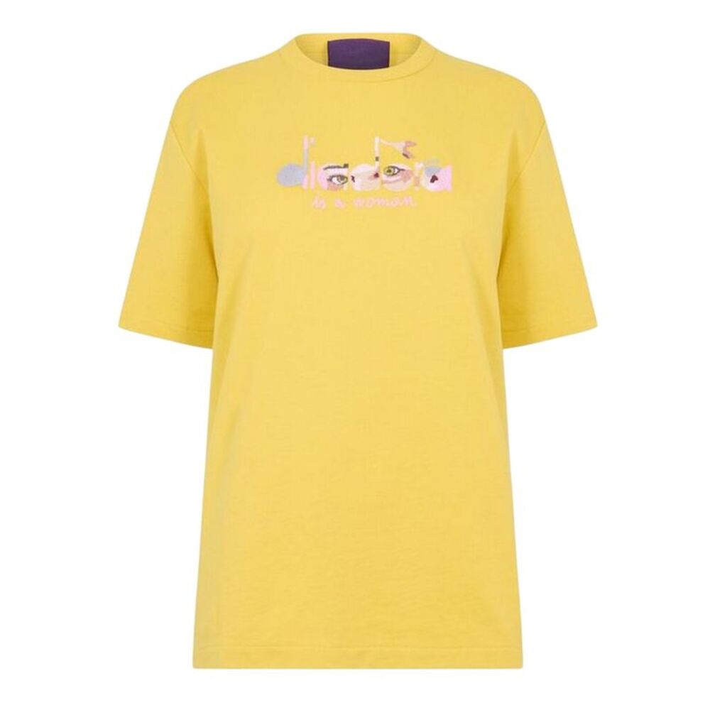 Diadora Womens/Ladies Eye Crew Neck / Yellow